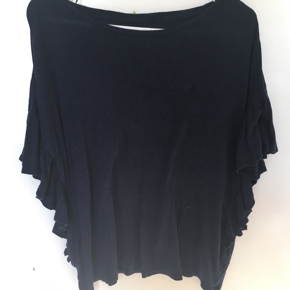 Navy blue winged tee shirt